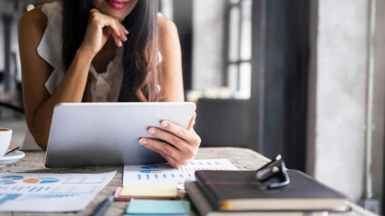 A small business owner in Markham reviewing their corporate investment income