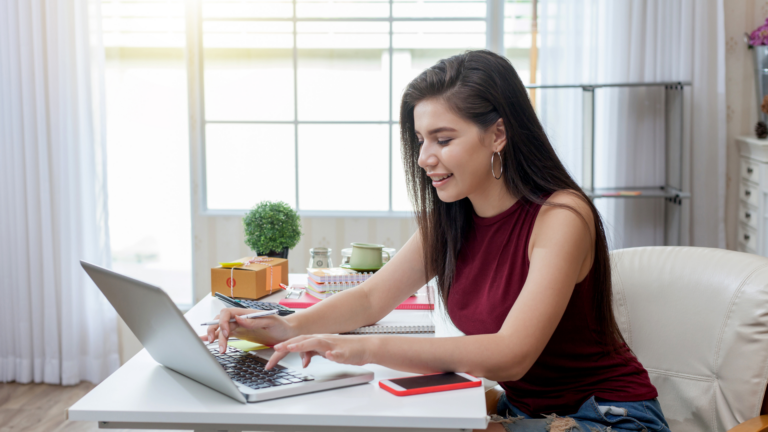 An image of small business owner reviewing their retained earning.