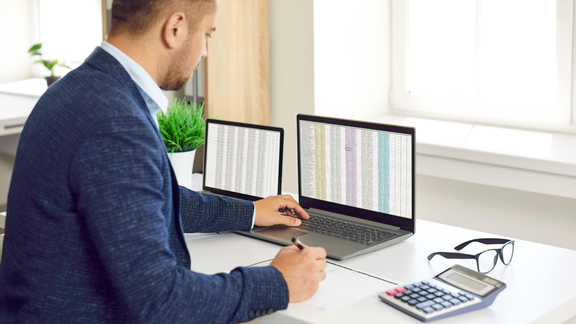 An image of a small business owner in Markham who is struggling to keep up with his business by using Excel as his main accounting software